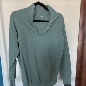 Women’s  Green Half-Zip Sweater